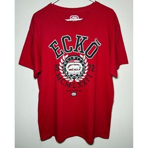 Ecko Unltd Mens Large Red Graphic Short Sleeve T-shirt
